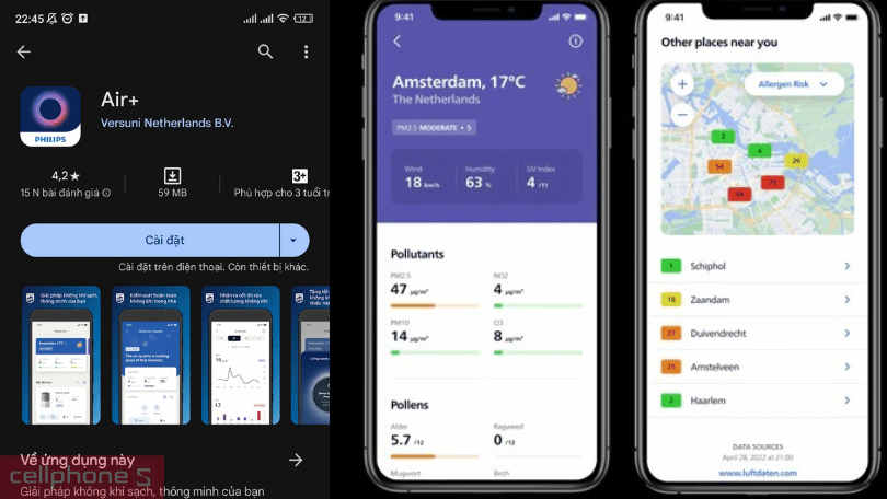 Hướng dẫn sử dụng App Philips Air+