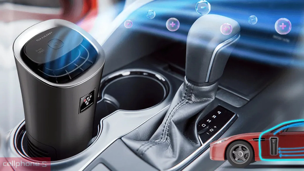 Độ ồn vận hành, hỗ trợ vệ sinh của máy lọc không khí ô tô Sharp IG-NX2E-B