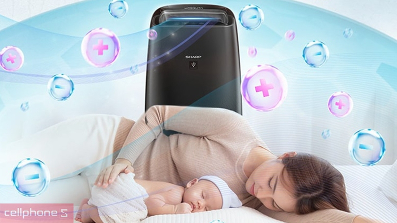 Hệ thống lọc máy lọc không khí và bắt muỗi Sharp FP-JM40V-B