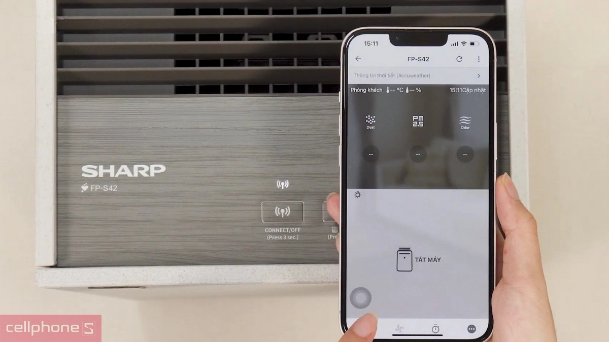 Hướng dẫn kết nối máy lọc không khí Sharp FP-S42V-L với điện thoại