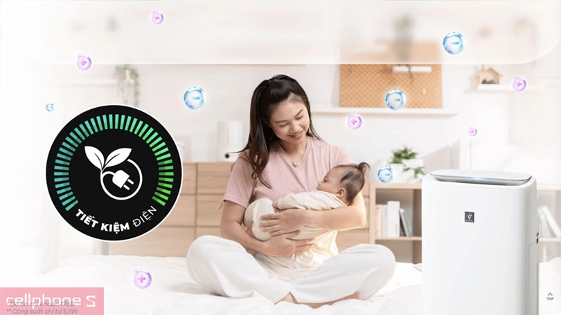 Máy lọc không khí và tạo ẩm Sharp KI-N40V-W