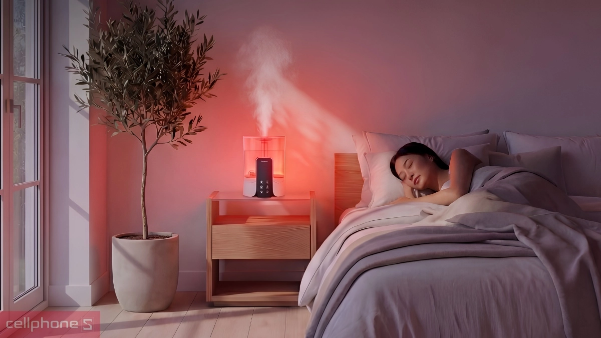 Vận hành êm ái của Máy phun sương tạo ẩm Fujihome HM06EUV