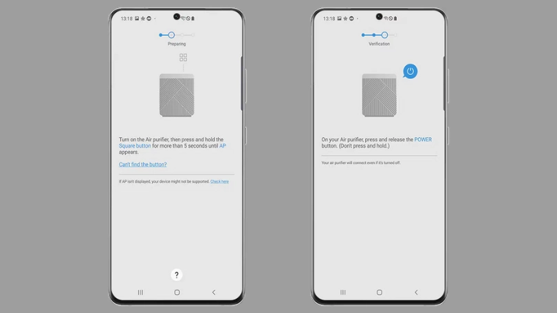 Hướng dẫn cách kết nối máy lọc không khí Samsung AX60R5080WD/SV với ứng dụng