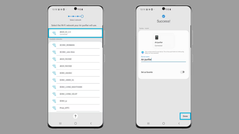 Hướng dẫn cách kết nối máy lọc không khí Samsung AX60R5080WD/SV với ứng dụng
