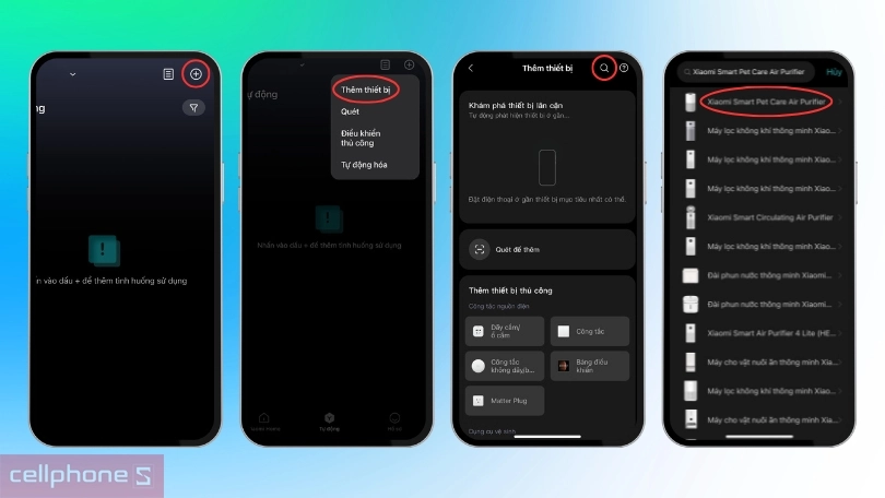 Hướng dẫn kết nối máy lọc không khí Xiaomi Smart Pet Care Air Purifier với điện thoại