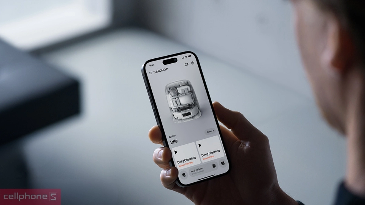 Robot hút bụi DJI hỗ trợ điều khiển thông minh qua app