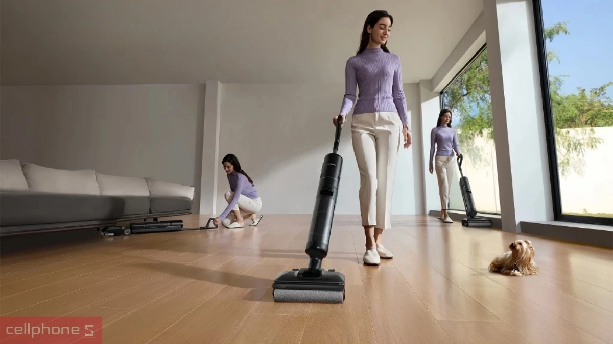 Máy hút bụi cầm tay Dreame H13S FlexReach được trang bị hệ thống pin 6 viên