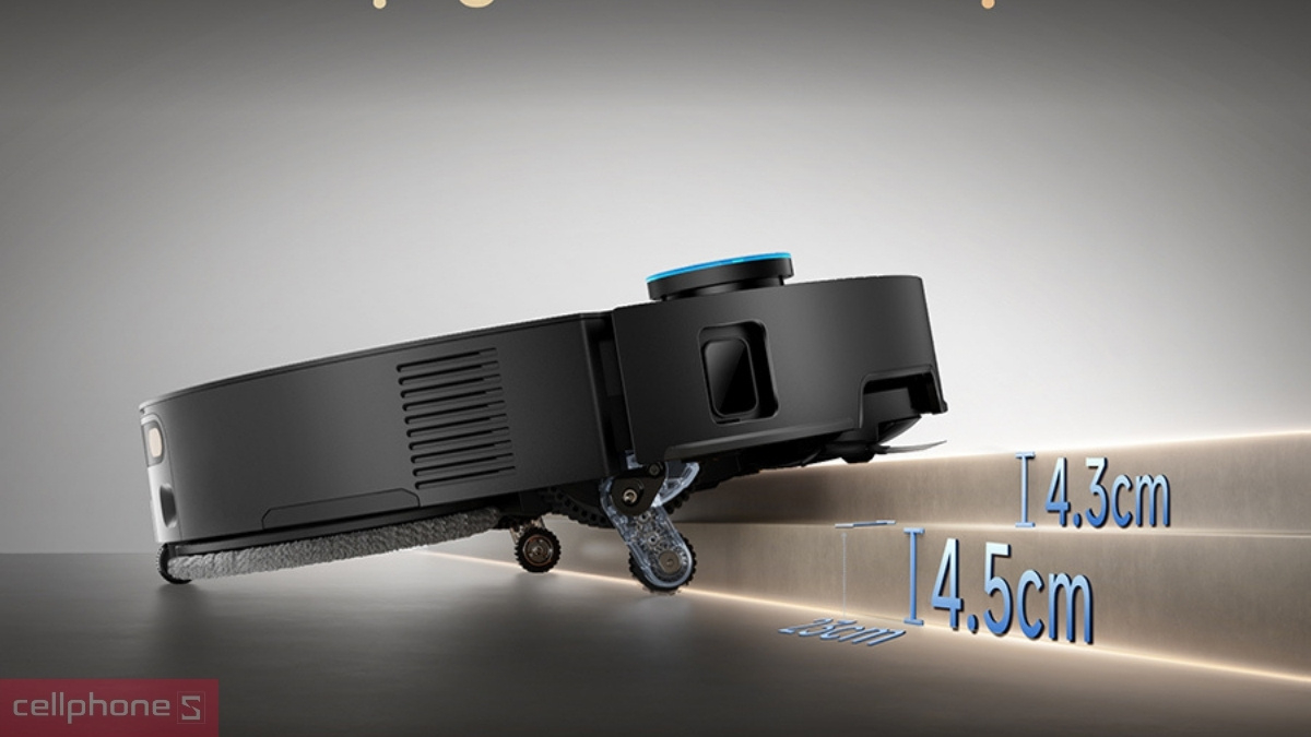 Ngoại hình siêu mỏng của Robot hút bụi Dreame X60 Ultra