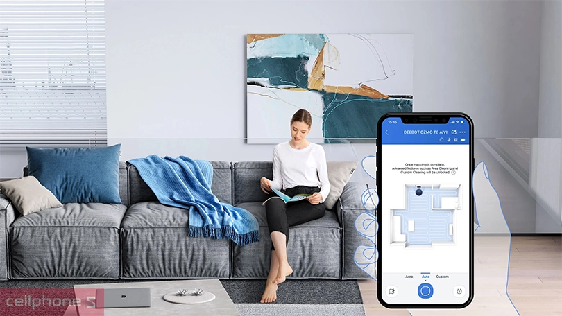 Robot hút bụi Ecovacs Deebot Ozmo T8 Aivi