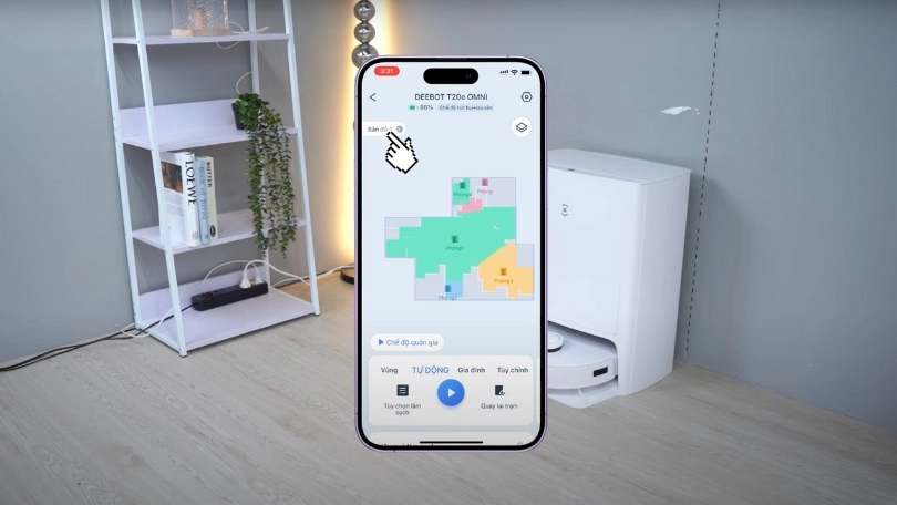 Hướng dẫn thiết lập bản đồ vệ sinh cho robot hút bụi Ecovacs Deebot T20 Omni