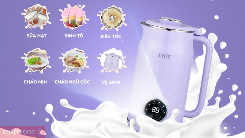 Các tiêu chí cân nhắc khi mua máy làm sữa hạt Unie