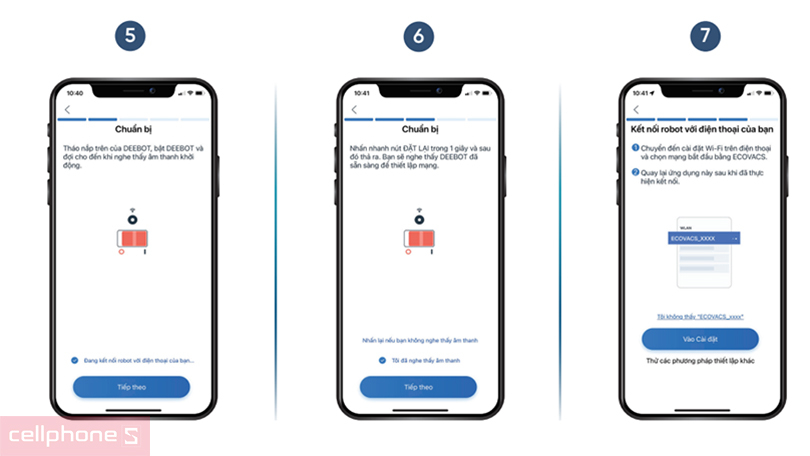Hướng dẫn cách kết nối robot Ecovacs Deebot T10 Omni với app Ecovacs Home