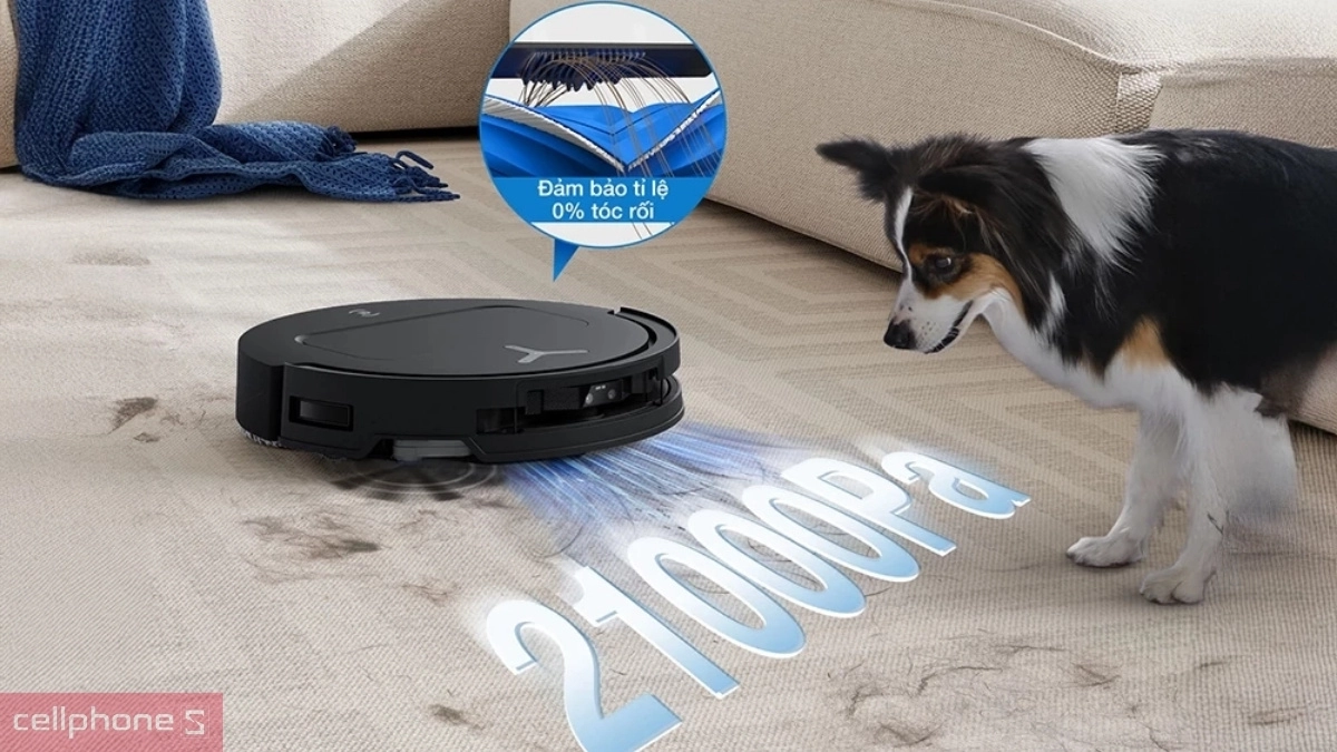 Lực hút trên robot hút bụi Ecovacs Deebot T50 Pro Gen 2