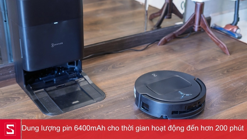Dung lượng pin của robot hút bụi Ecovacs Deebot T80 Omni