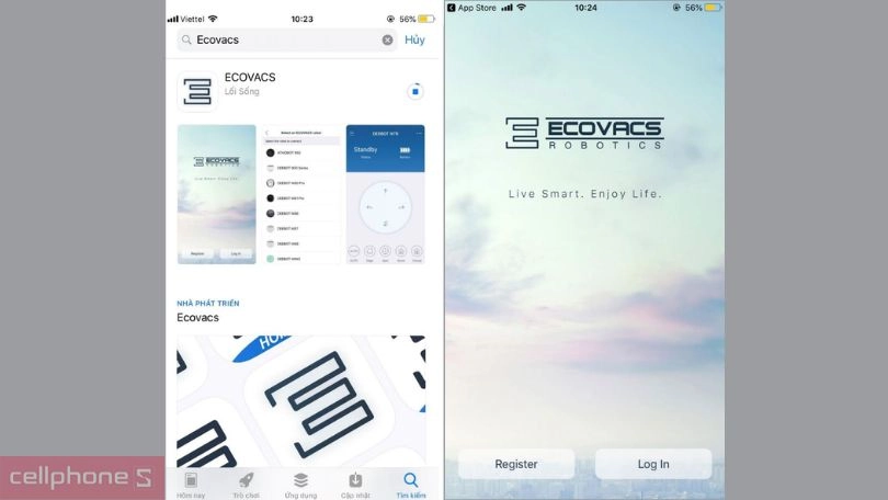 Hướng dẫn kết nối Robot hút bụi Ecovacs Deebot T9 với app Ecovacs Home
