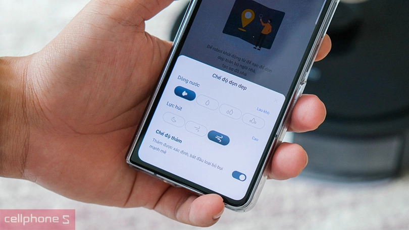 Điều khiển qua App Robot Eureka tiện dụng