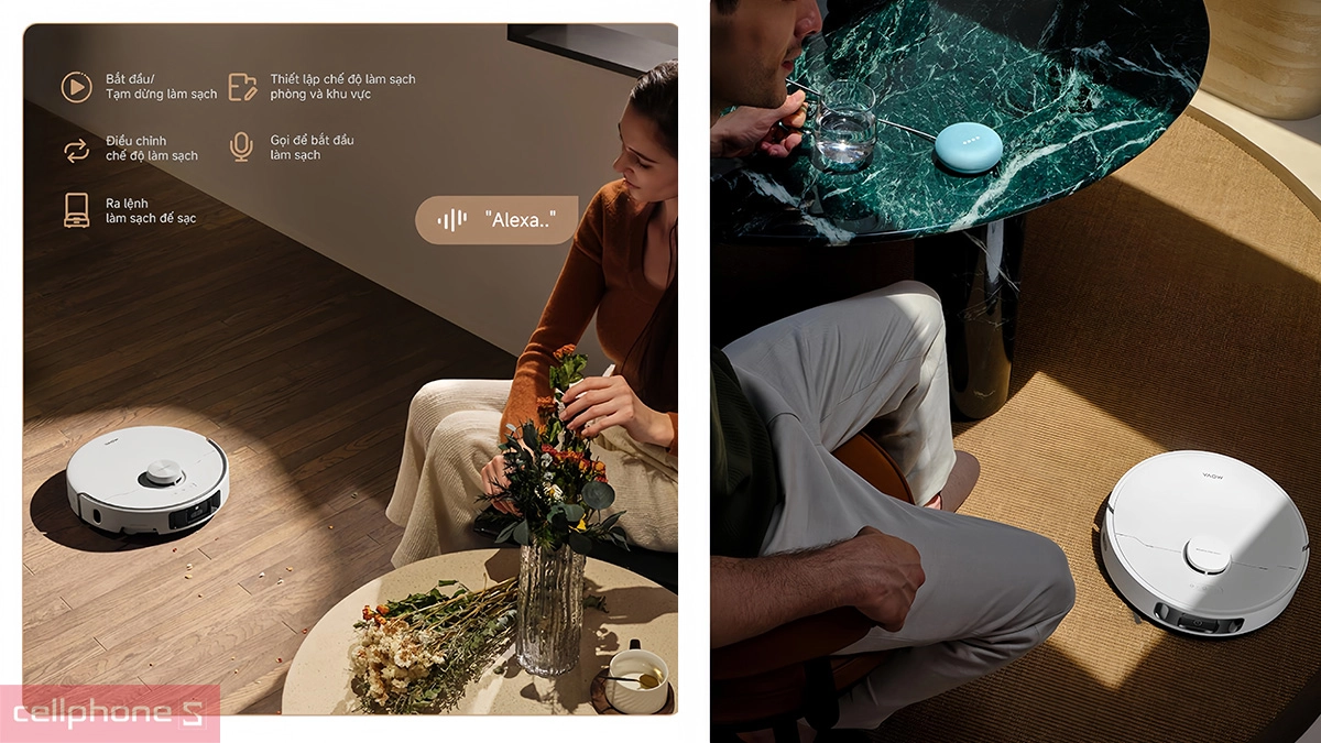 Kết nối app robot hút bụi Mova