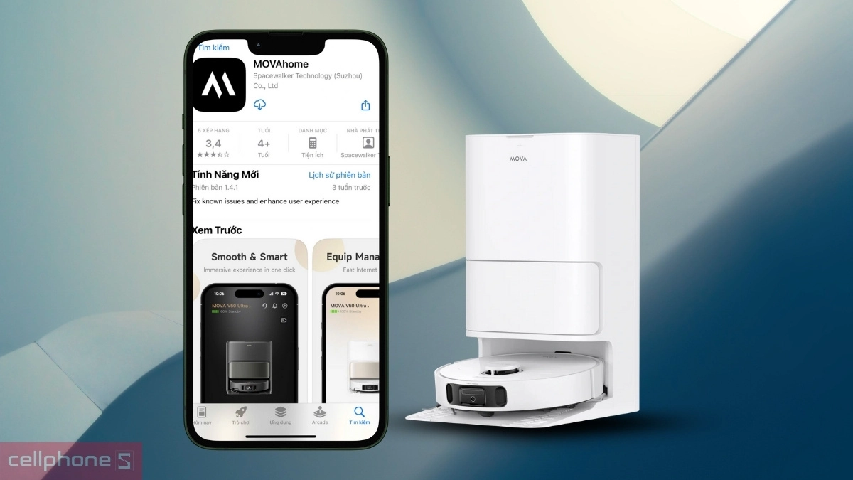 Hướng dẫn kết nối Robot hút bụi Mova E40 Ultra chi tiết