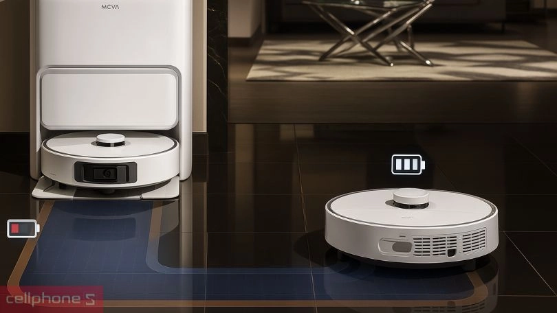 Hiệu suất hút bụi của robot hút bụi Mova P50 Ultra