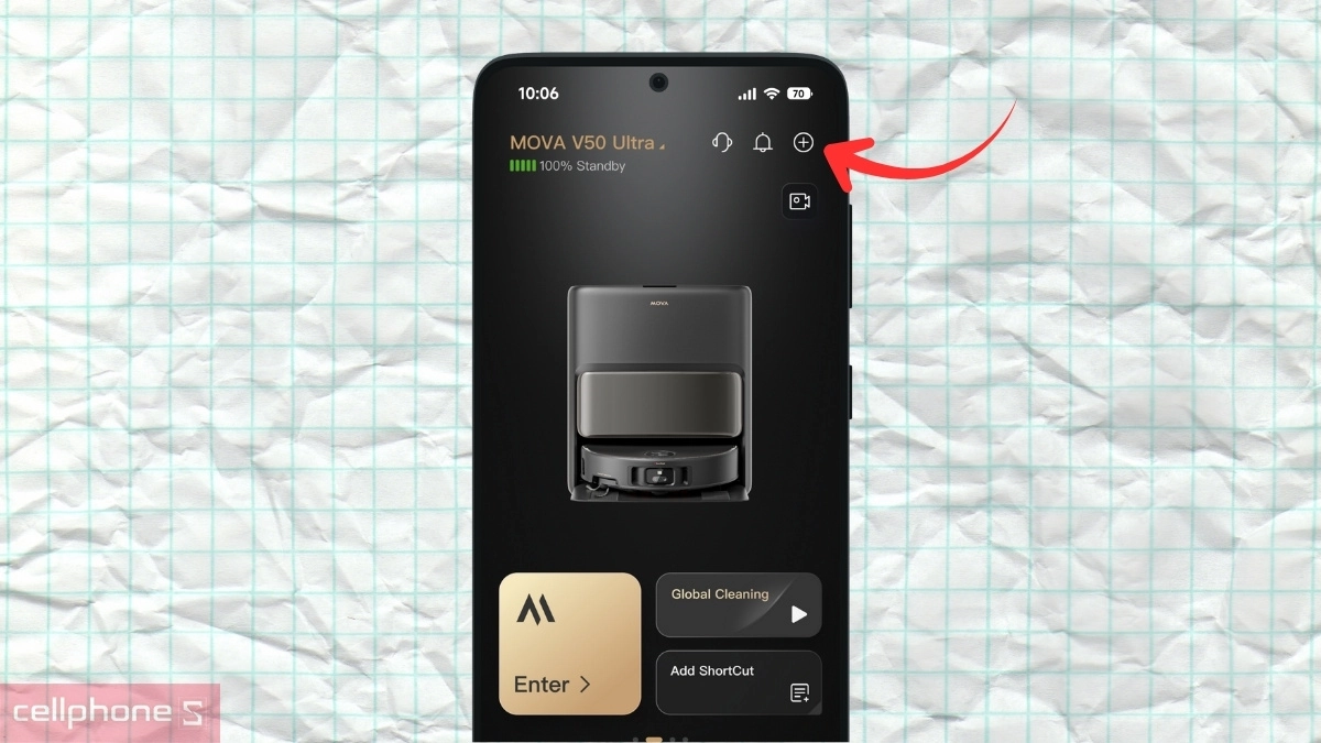Hướng dẫn kết nối robot hút bụi Mova V50 Ultra với điện thoại qua app