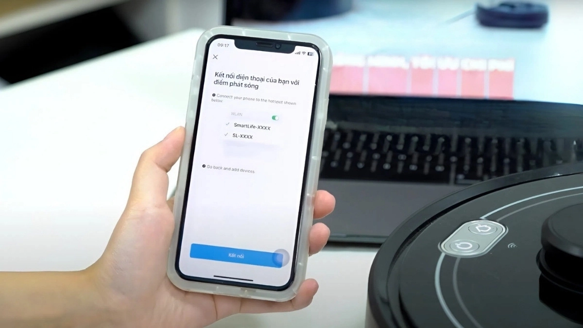 Hướng dẫn kết nối robot hút bụi Rapido R8S với điện thoại