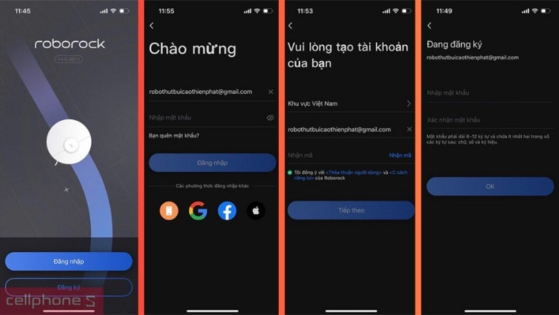 Hướng dẫn kết nối robot hút bụi Roborock Q Revo 5AE với smartphone