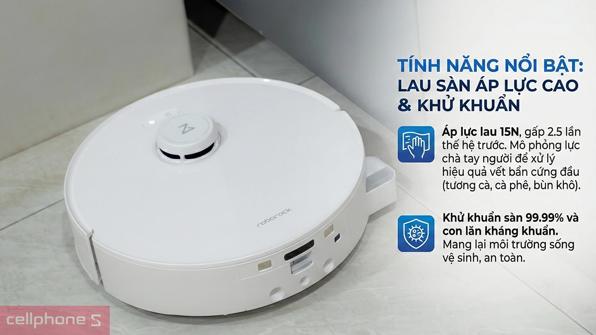 Áp lực lau bề mặt 15N