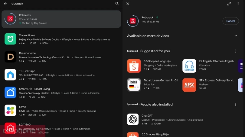 Hướng dẫn kết nối Robot hút bụi Roborock Q10 PF Plus với ứng dụng