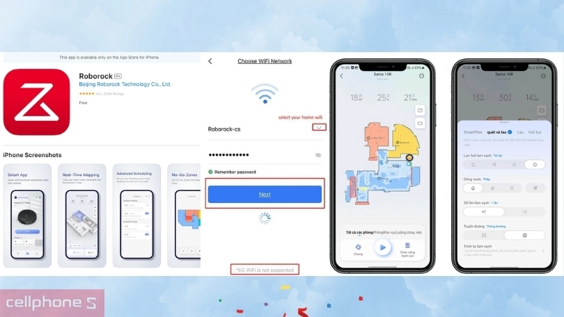 Hướng dẫn kết nối ứng dụng Roborock với robot hút bụi Roborock Saros 10 
