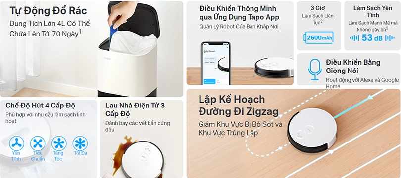 Đánh giá robot hút bụi Tapo RV10 Plus