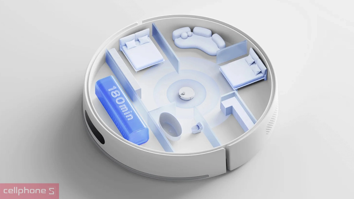 Dung lượng pin lớn của robot hút bụi Xiaomi Vacuum S40 Pro