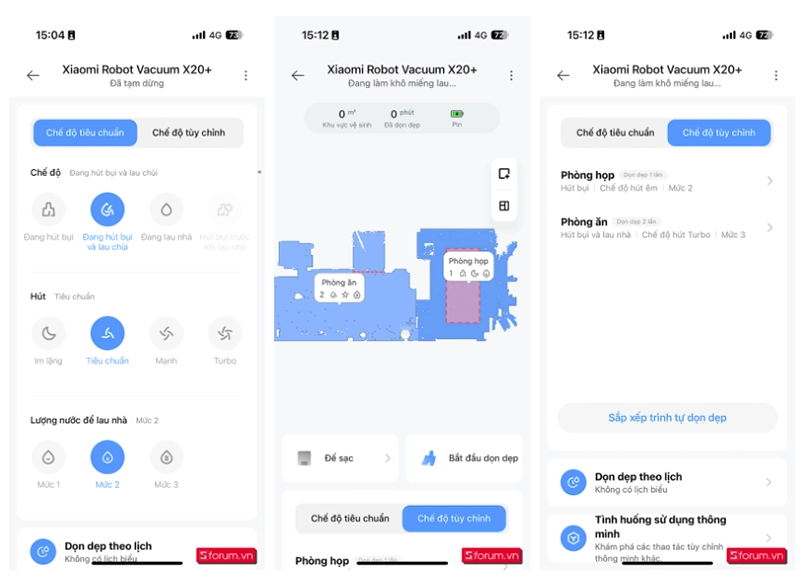 Hướng dẫn sử dụng robot hút bụi lau nhà Xiaomi Vacuum X20 Plus