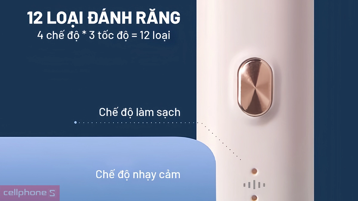 12 chế độ làm sạch của bàn chải điện Hyundai OC-013-BK