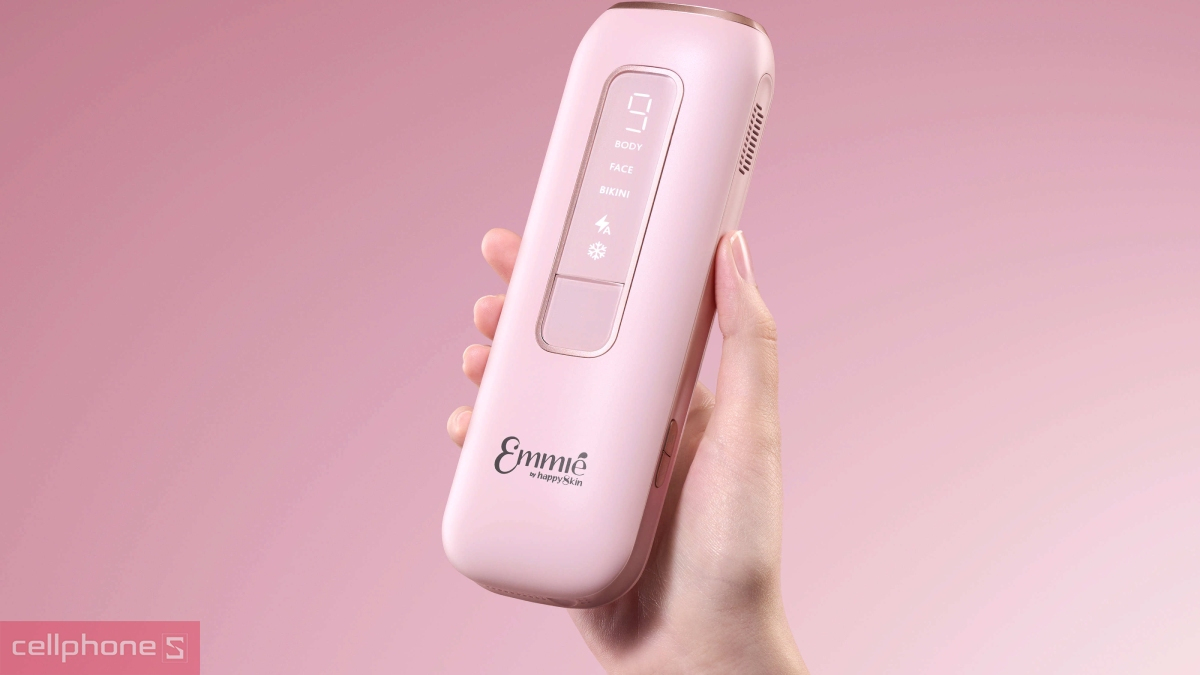 Máy triệt lông Emmié hỗ trợ chế độ phát xung liên tục và từng xung linh hoạt