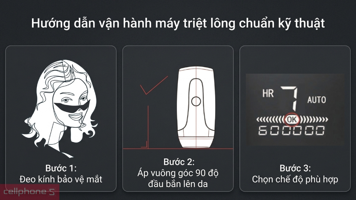 Hướng dẫn các bước sử dụng máy triệt lông Emmié đúng cách tại nhà