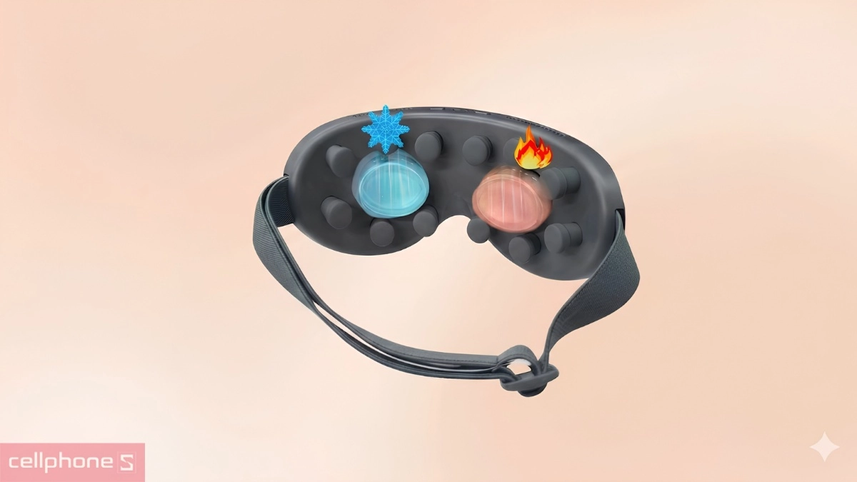 Hệ thống đầu silicone máy massage mắt Bomidi EM01