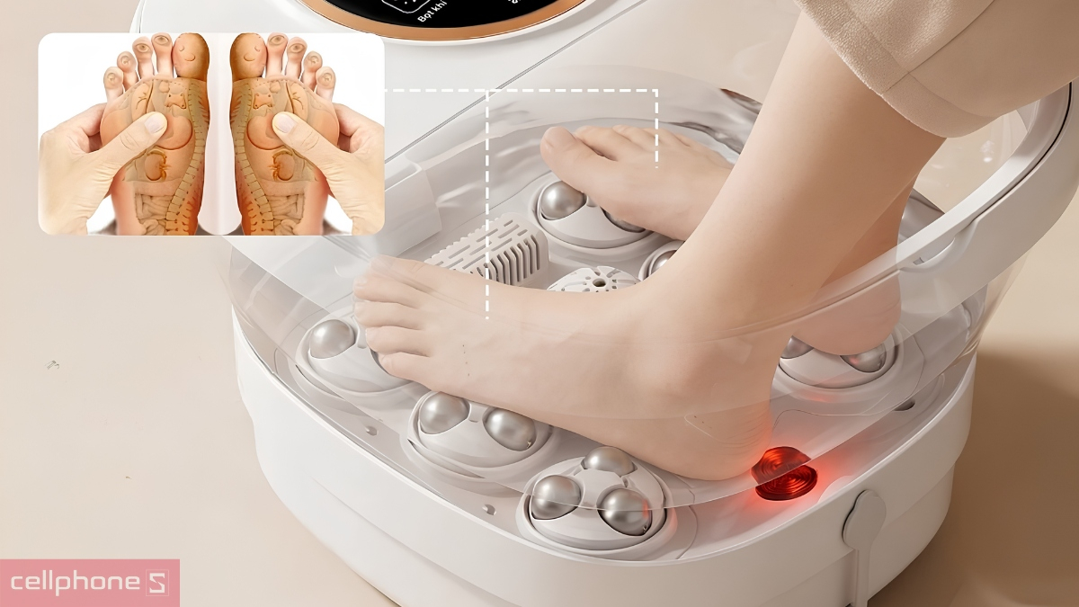 Hệ thống con lăn bồn ngâm chân massage Buheung MK-202