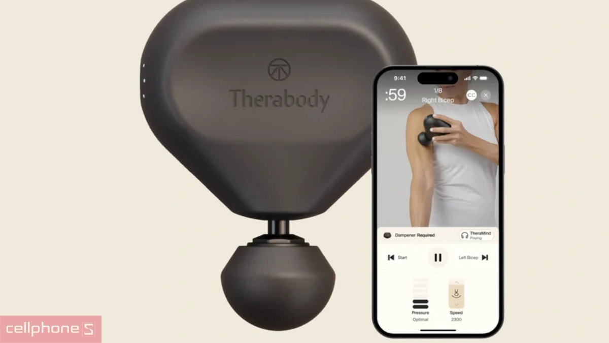 Kết nối app máy massage cầm tay Theragun Mini Gen 3