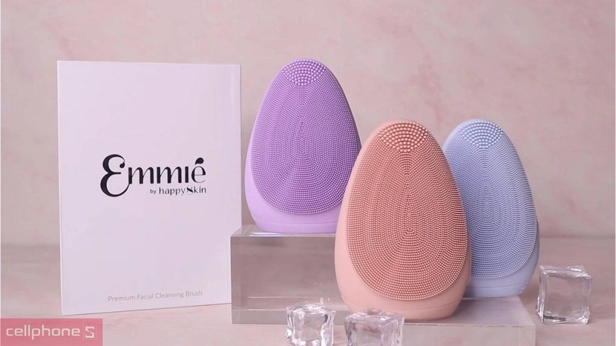 Đầu cọ silicone máy rửa mặt Emmié với sợi lông mảnh 0,6-0,7 mm làm sạch nhẹ nhàng