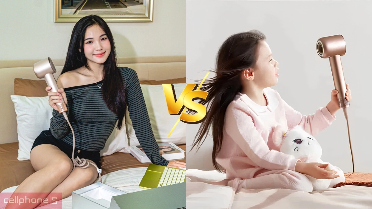 So sánh đời trướcvới máy sấy và tạo kiểu Dreame Hair Glory Uni AHG20SG
