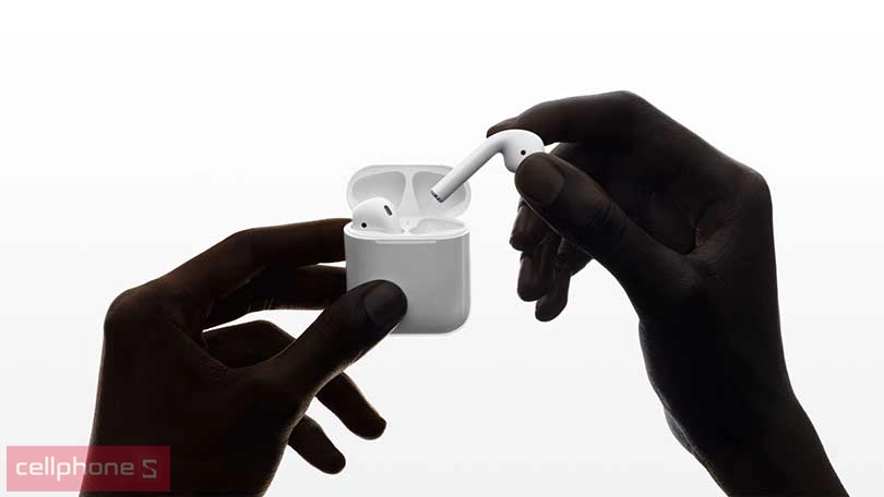 Tai nghe AirPods 2 vẫn giữ thiết kế nhỏ gọn, bắt mắt của từ Airpods 1