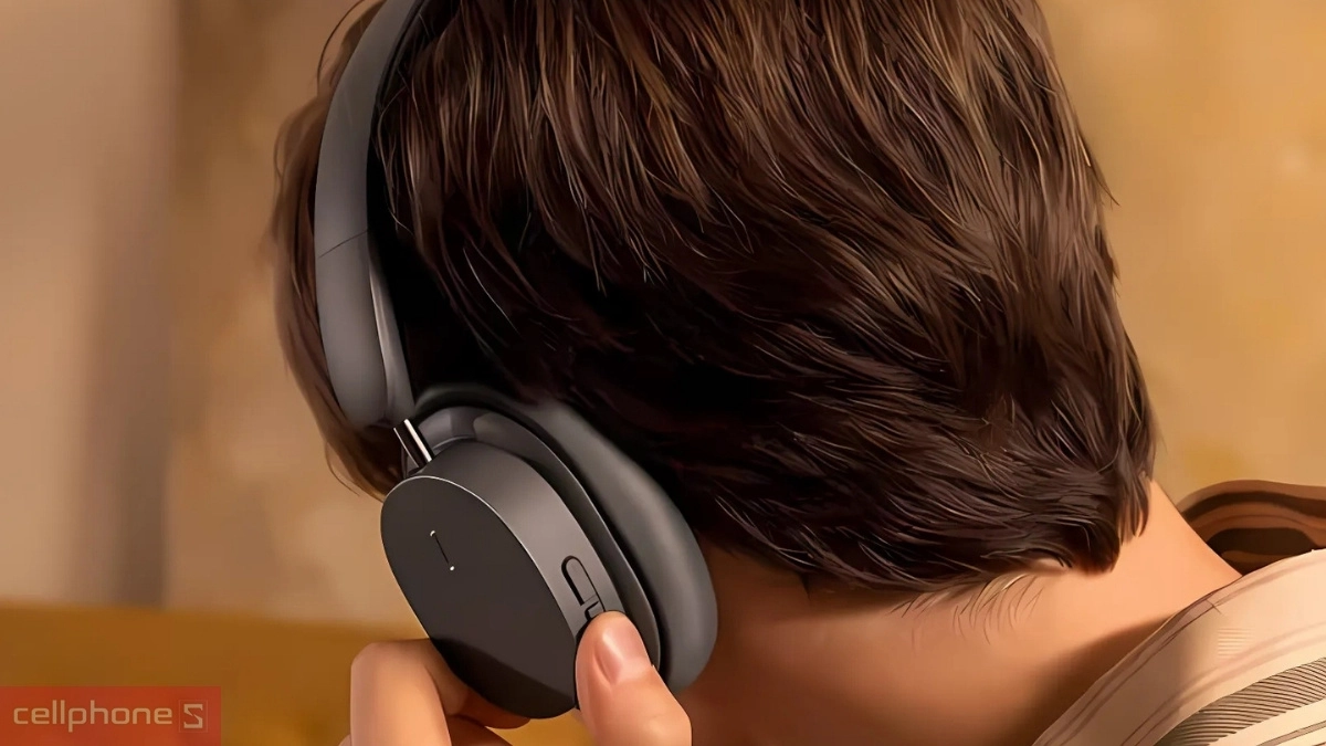 Kết nối trên tai nghe chụp tai không dây Baseus Bowie D05