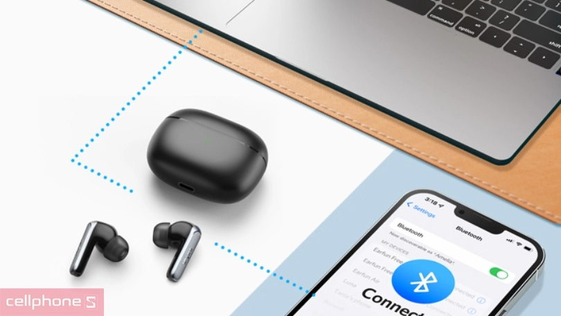 Kết nối tai nghe EarFun Air 2