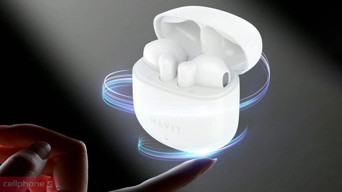 Thiết kế tai nghe Bluetooth True Wireless Havit TW976