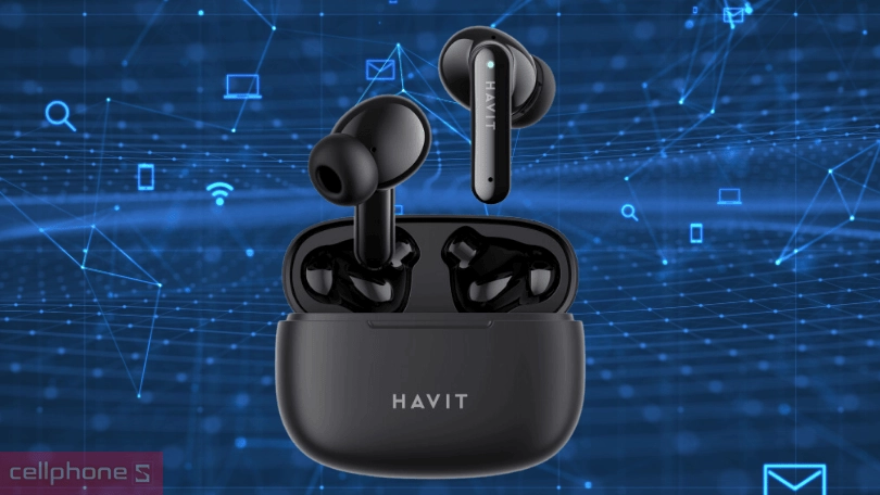 Dung lượng pin của tai nghe không dây Havit TW967 Pro