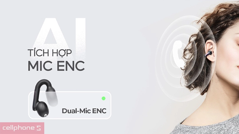 Đàm thoại trên tai nghe Bluetooth thể thao Havit Openbuds 1