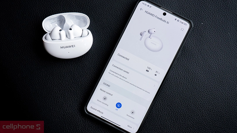 Thiết kế tai nghe Huawei Freebuds 6i