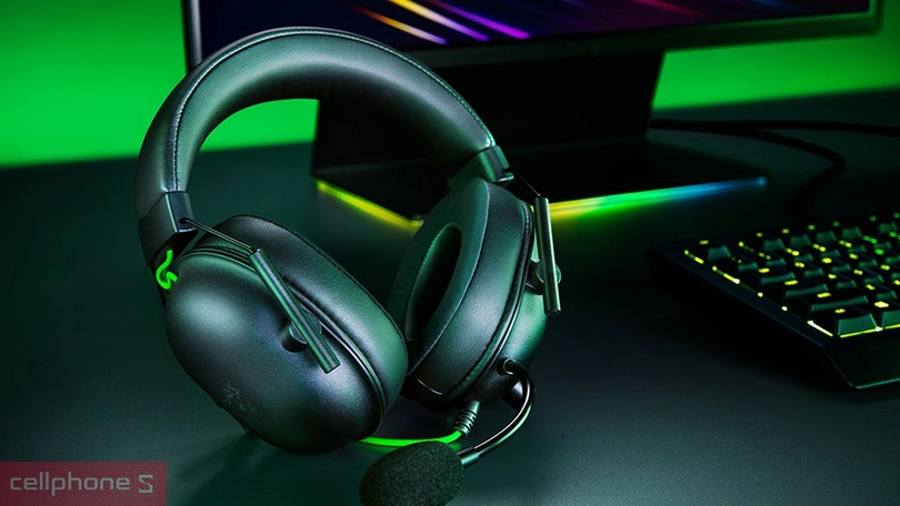 Tai nghe chụp tai có dây Razer BlackShark V2 X USB - Kiểu dáng năng động, chất âm lôi cuốn