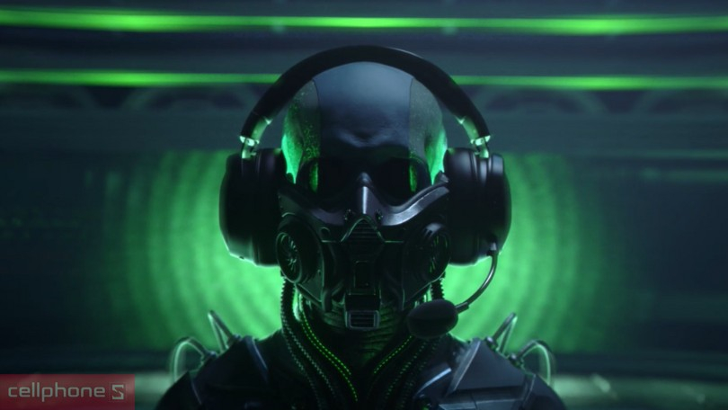 Thiết kế tai nghe chụp tai Razer Kraken V3 Hypersense