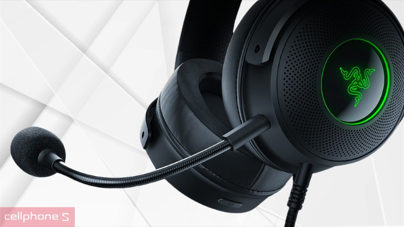 Kết nối trên tai nghe chụp tai Razer Kraken V3 Hypersense